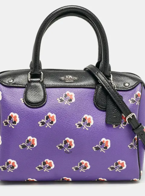 Coach Multicolor Floral Print Coated Canvas Mini Bennett Satchel