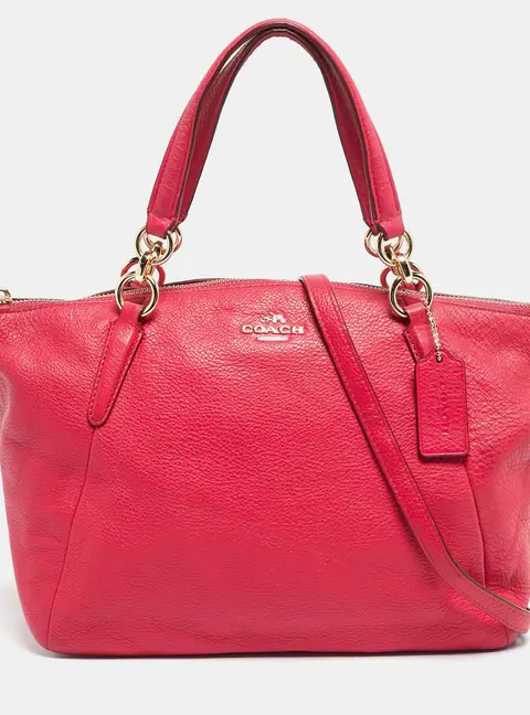 Coach Pink Leather Small Kelsey Satchel