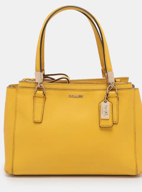 Coach Yellow Leather Mini Christie Carryall Satchel