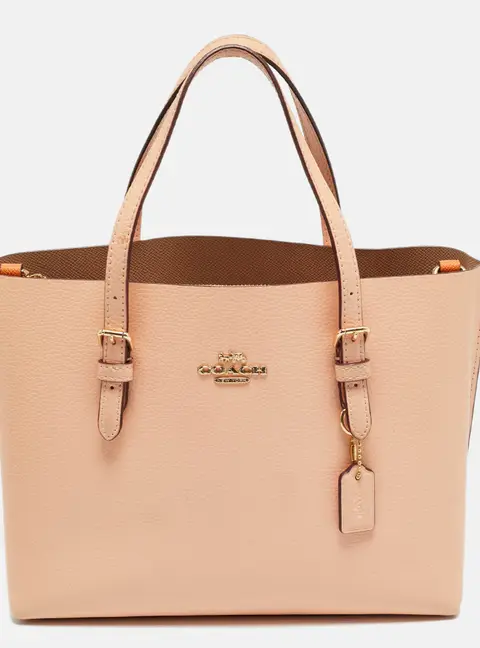 Coach Mollie Orange Leather Tote Bag