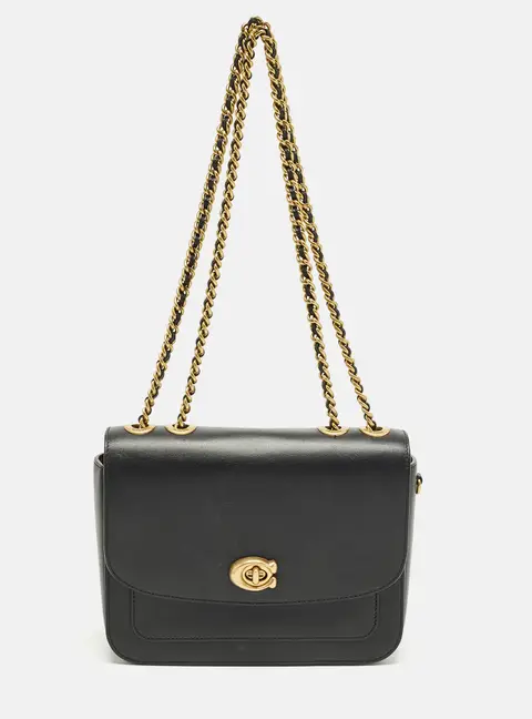 Coach Madison Black Leather Shoulder Bag