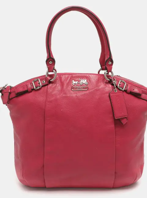 Coach Madison Lindsey Pink Leather Satchel