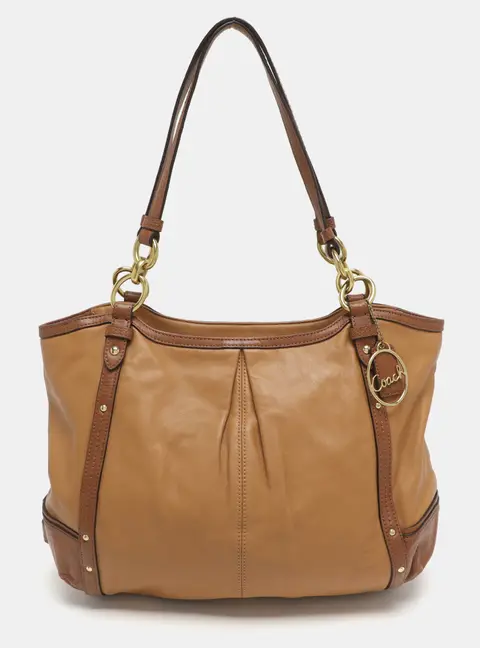 Coach Alexandra Brown Leather Shoulder Bag