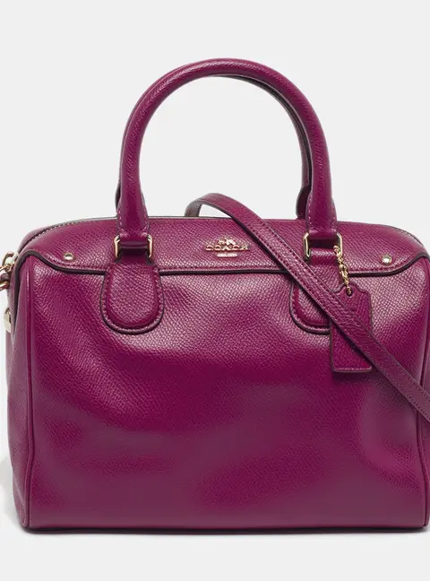 Coach Bennett Mini Purple Leather Satchel