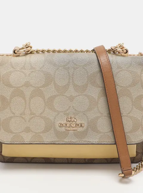 Coach Klare Multicolor Signature Coated Canvas and Leather Crossbody Bag