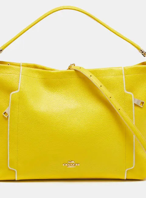 Coach Scout Yellow Leather Hobo