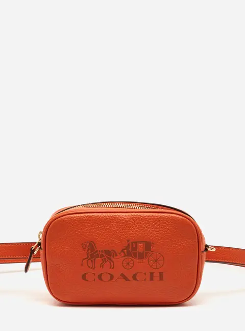 Coach Jes Orange Leather Convertible Belt Bag