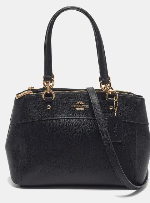 Coach Brooke Carryall Mini Black Leather Satchel