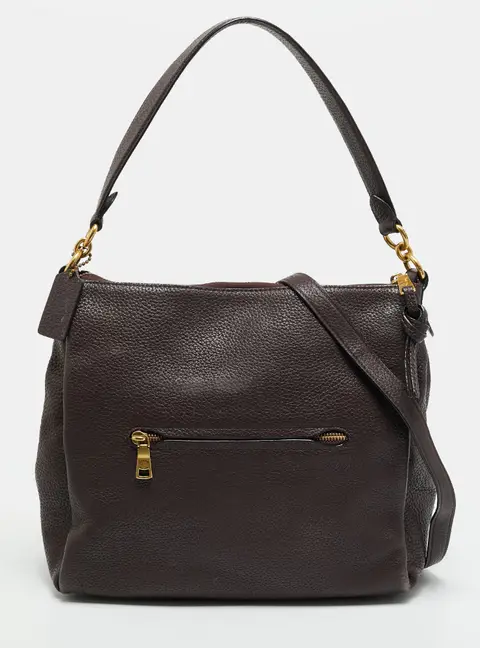 Coach Shay Burgundy Leather Shoulder Bag