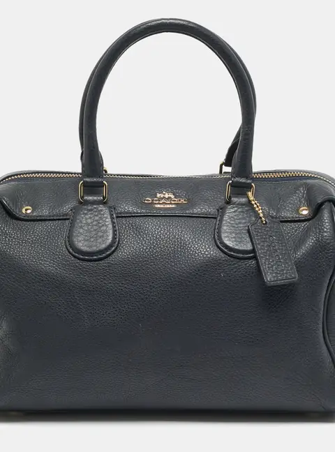 Coach Bennett Small Navy Blue Leather Satchel