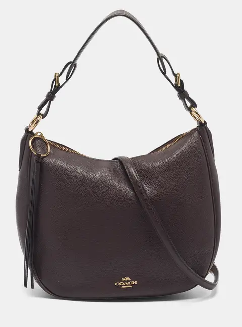 Coach Sutton Burgundy Leather Hobo