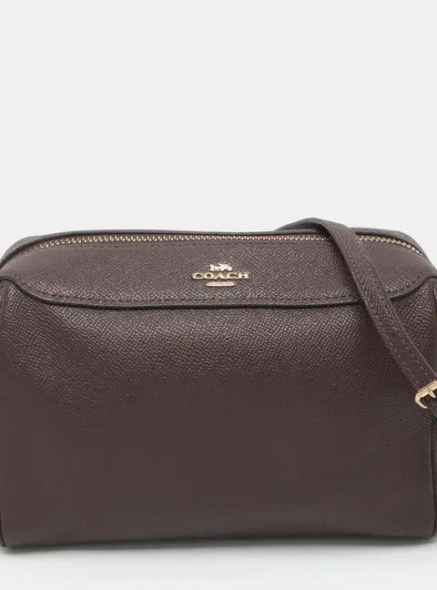 Coach Bennett Burgundy Leather Crossbody Bag
