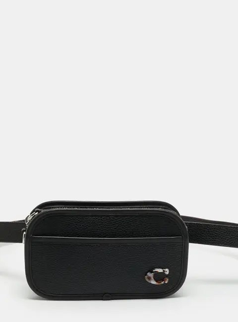 Coach Coachtopia Black Leather Convertible Belt Bag