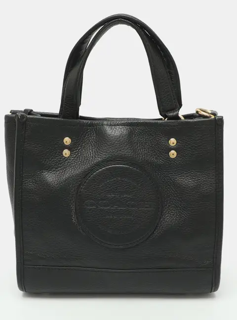 Coach Dempsey Black Leather Tote
