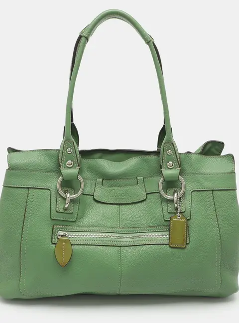 Coach Penelope Green Leather Tote