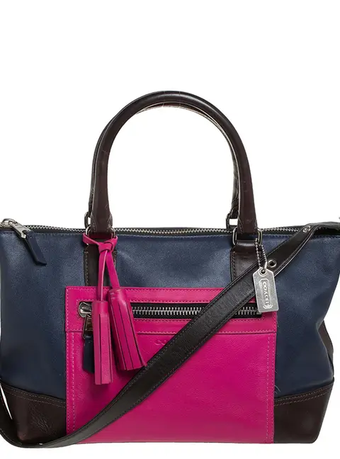 Coach Multicolor Leather  Front Zip Tote