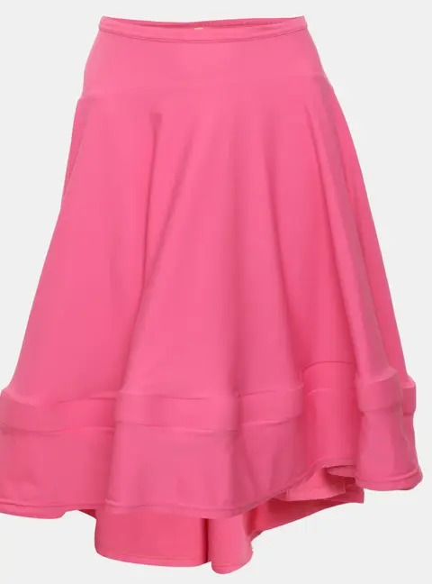 Comme des garcons Pink Neoprene Flared Skirt M