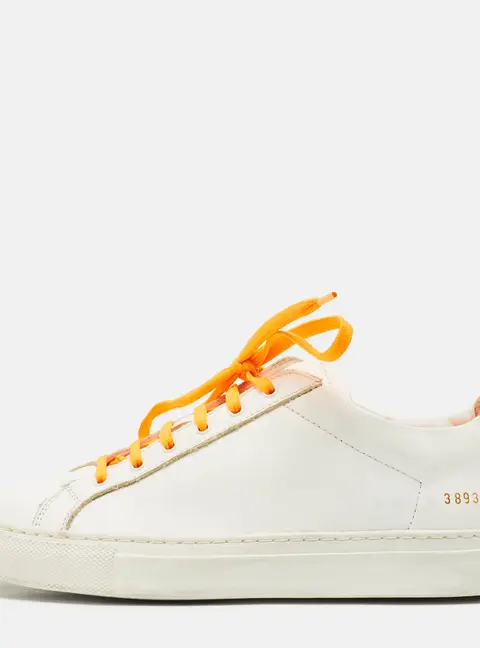 Common Projects White Leather Achilles Low Top Sneakers Size 37