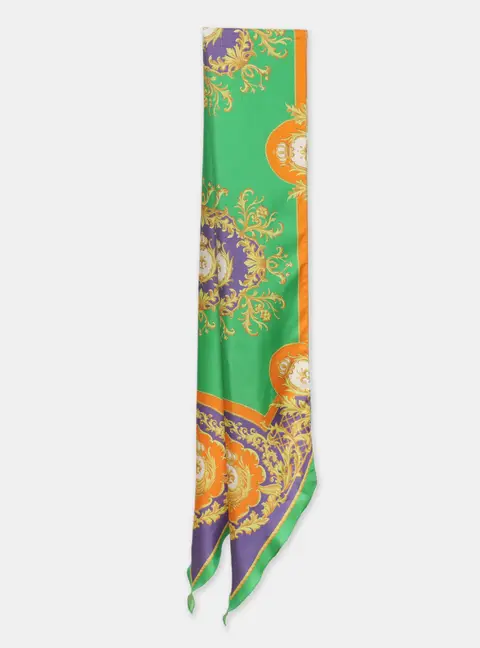 D&G Multicolor Printed Silk Scarf