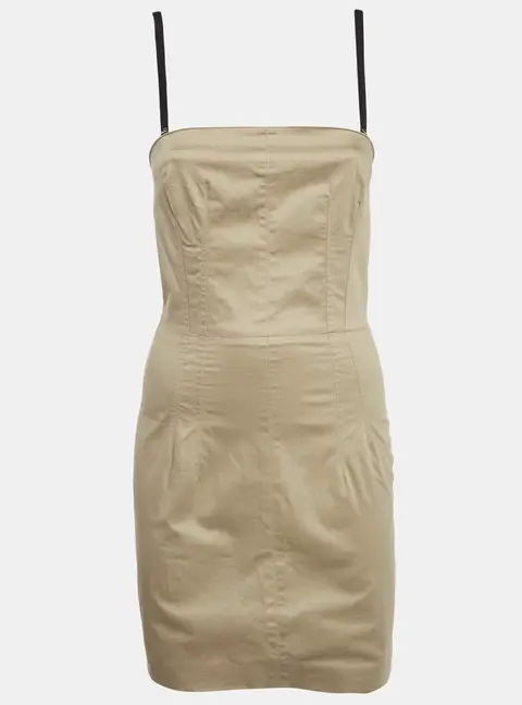 D&G Khaki Green Cotton Mini Dress S