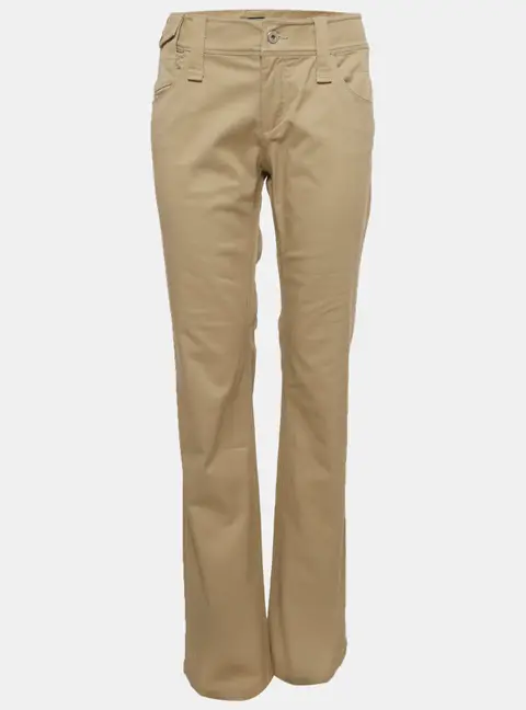 D&G Beige Cotton Bootcut Pants L