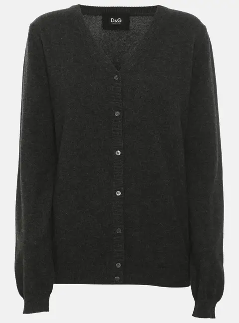 D&G Dark Grey Cashmere Cardigan M