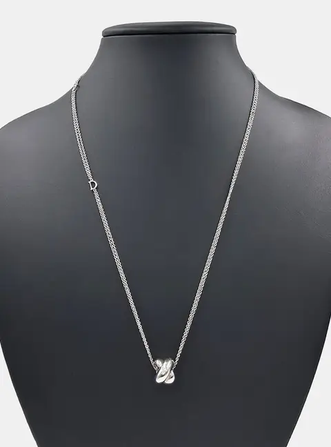 Damiani Silver Diamond Gomitolo Necklace