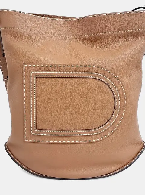 Delvaux Pin PM Brown Leather Crossbody Bag