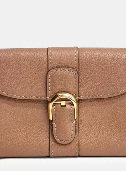 Delvaux Brillant Card Wallet Brown Grained Leather Wallet Bag
