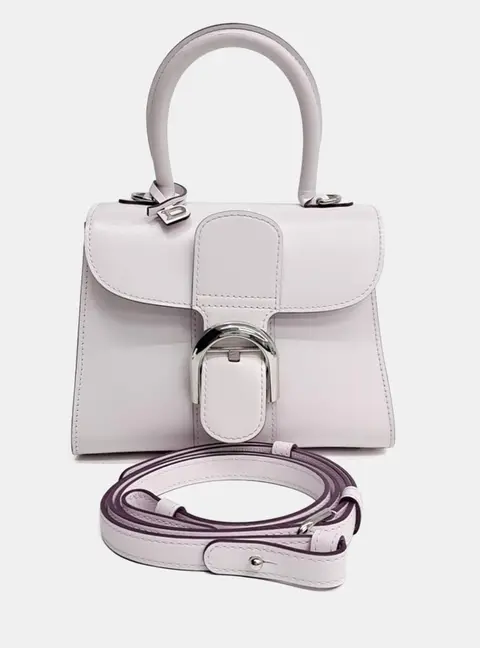 Delvaux Brillant Mini Box Light Purple Leather Top Handle Bag