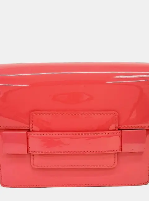 Delvaux Red Leather Patent Madame Mini