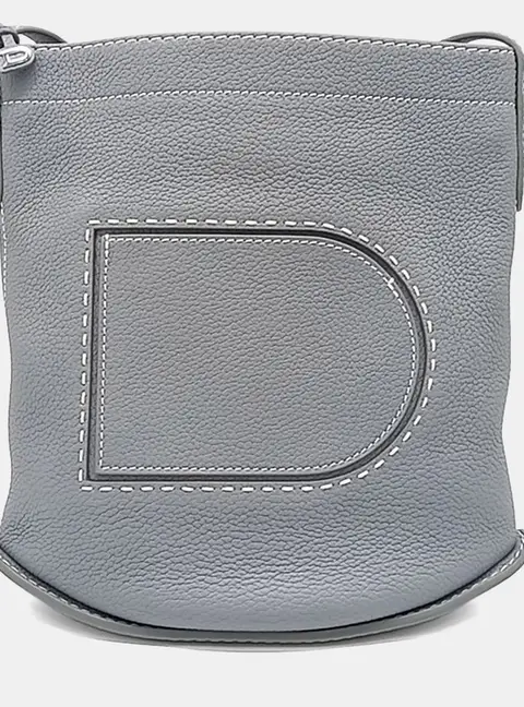 Delvaux Blue Leather pin shoulder bag