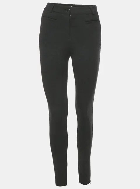 D&G Black Viscose Blend Stretch Slim Fit Trousers S