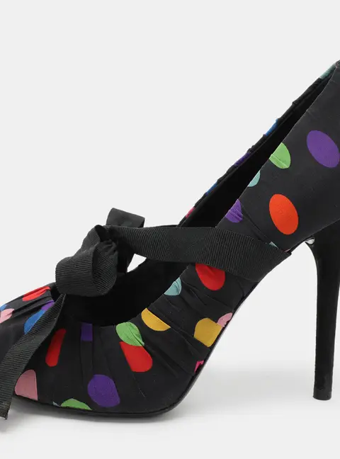D&G Multicolor Fabric Peep Toe Pumps Size 41
