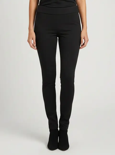 Diane Von Furstenberg Black Jersey Slim Fit Stephanie Legging L