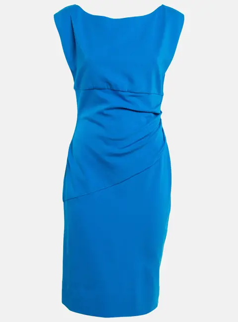 Diane Von Furstenberg Blue Jersey Sleeveless Jori Dress L
