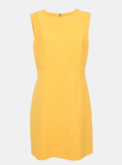 Diane Von Furstenberg Orange Stretch Knit Carrie Shift Dress L