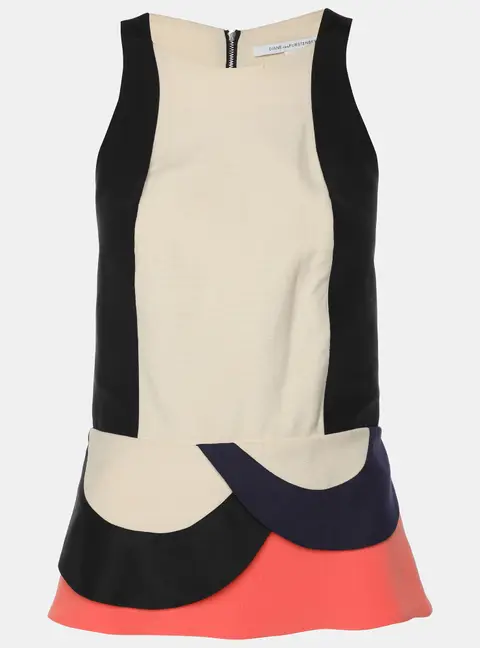 Diane Von Furstenberg Multicolor Fabric Eon Sleeveless Top S