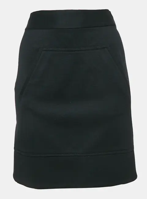 Diane Von Furstenberg Black Wool Jersey Jourdan Mini Skirt S