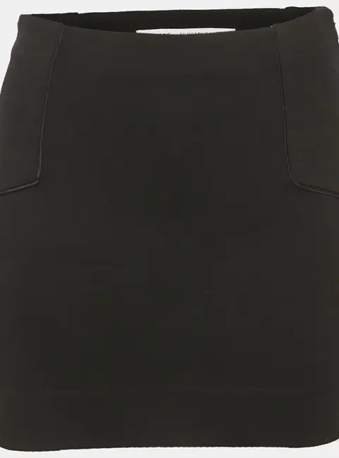 Diane Von Furstenberg Black Crepe Mini Skirt XS