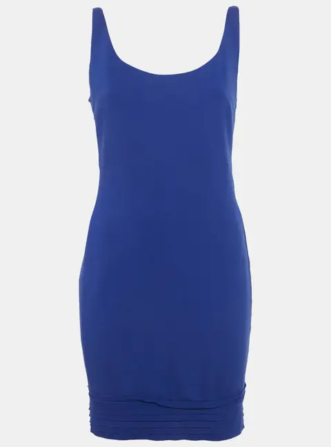 Diane Von Furstenberg Blue Jersey Mini Dress M