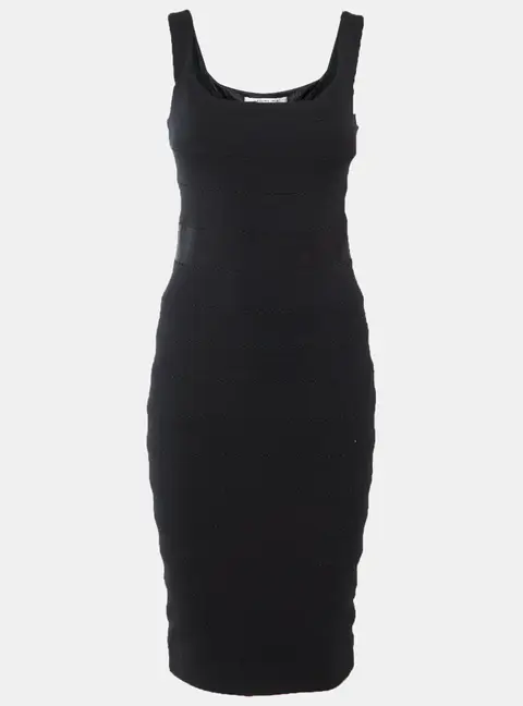 Diane Von Furstenberg Black Stretch Jersey Mini Dress S