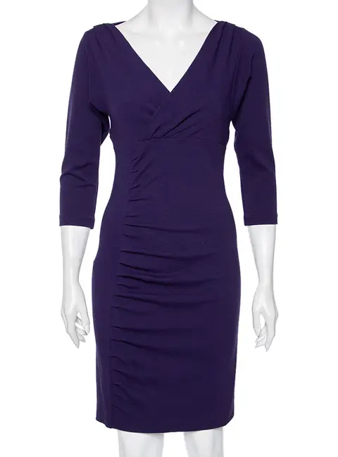 Diane Von Furstenberg Purple Knit Basuto Short Dress S