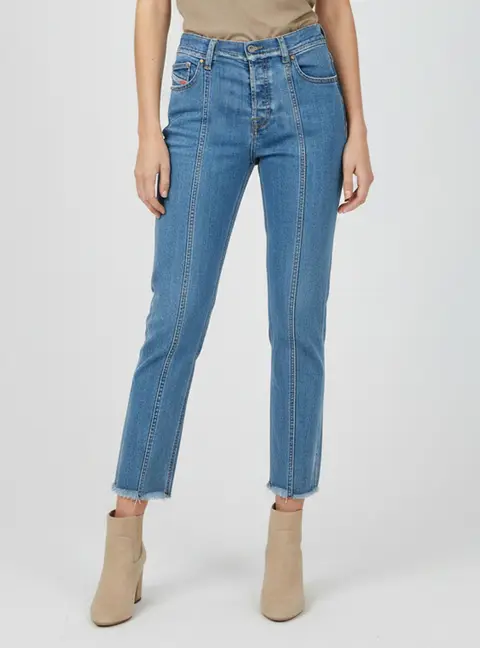 Diesel Blue Stretch Denim Regular Straight Jeans M/Waist 29"