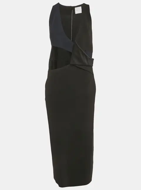Dion Lee Black Knit Cut-Out Midi Dress M