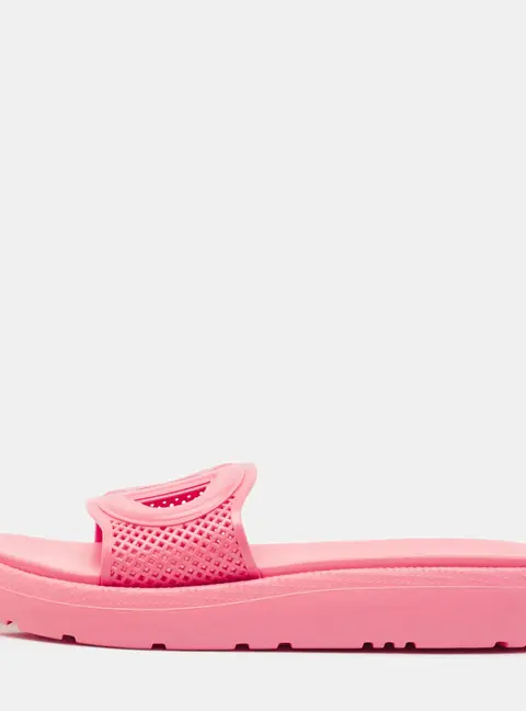 Dior Pink Rubber Dioriviera D-Club Slide Sandals Size 38