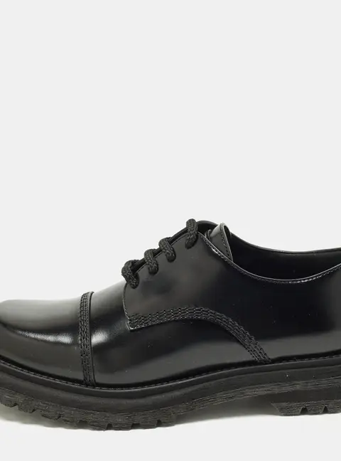 Dior Diorebel Size 38.5 Black Leather Derby