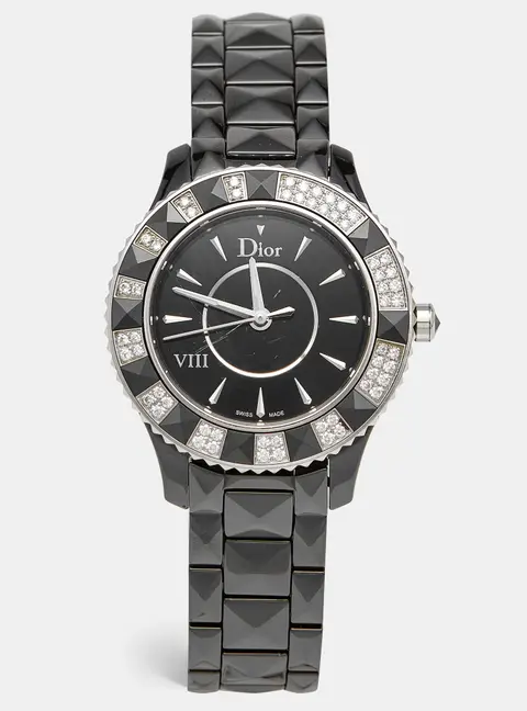 Dior DIOR VIII CD1231E1C001 Ceramic Stainless Steel Diamond Women's Wristwatch 33 mm