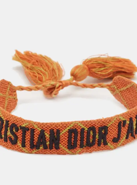 Dior J'Adior Woven Fabric Friendship Bracelet