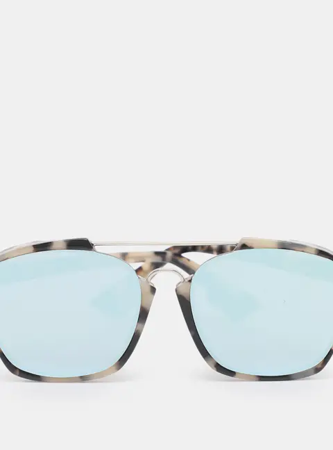 Dior Beige/Grey Mirrored A4EA4 Abstract Aviators Sunglasses